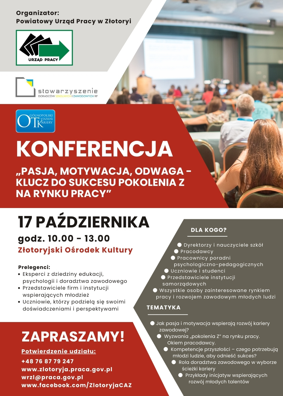 Plakat informacyjny Konferencja o Pokoleniu Z 17.10.2024