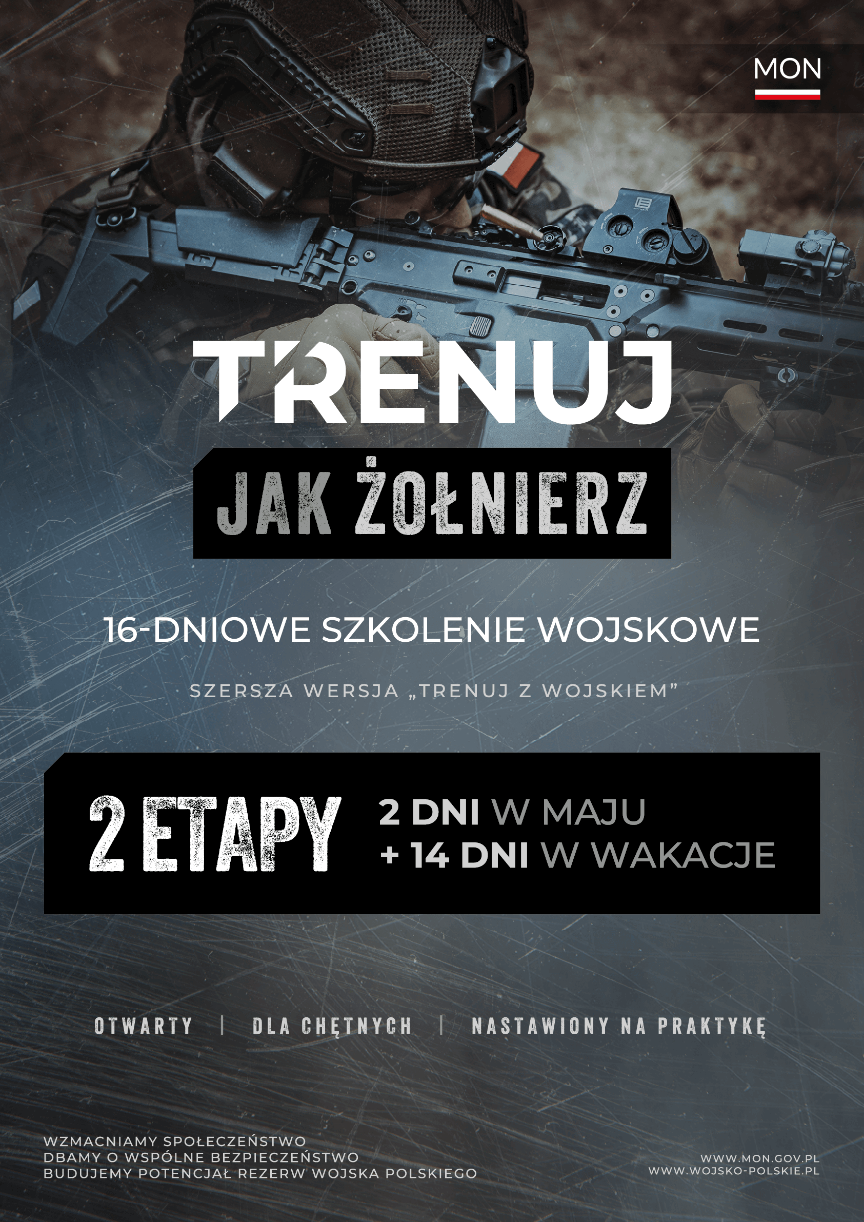 Plakat projektu Trenuj jak żołnierz