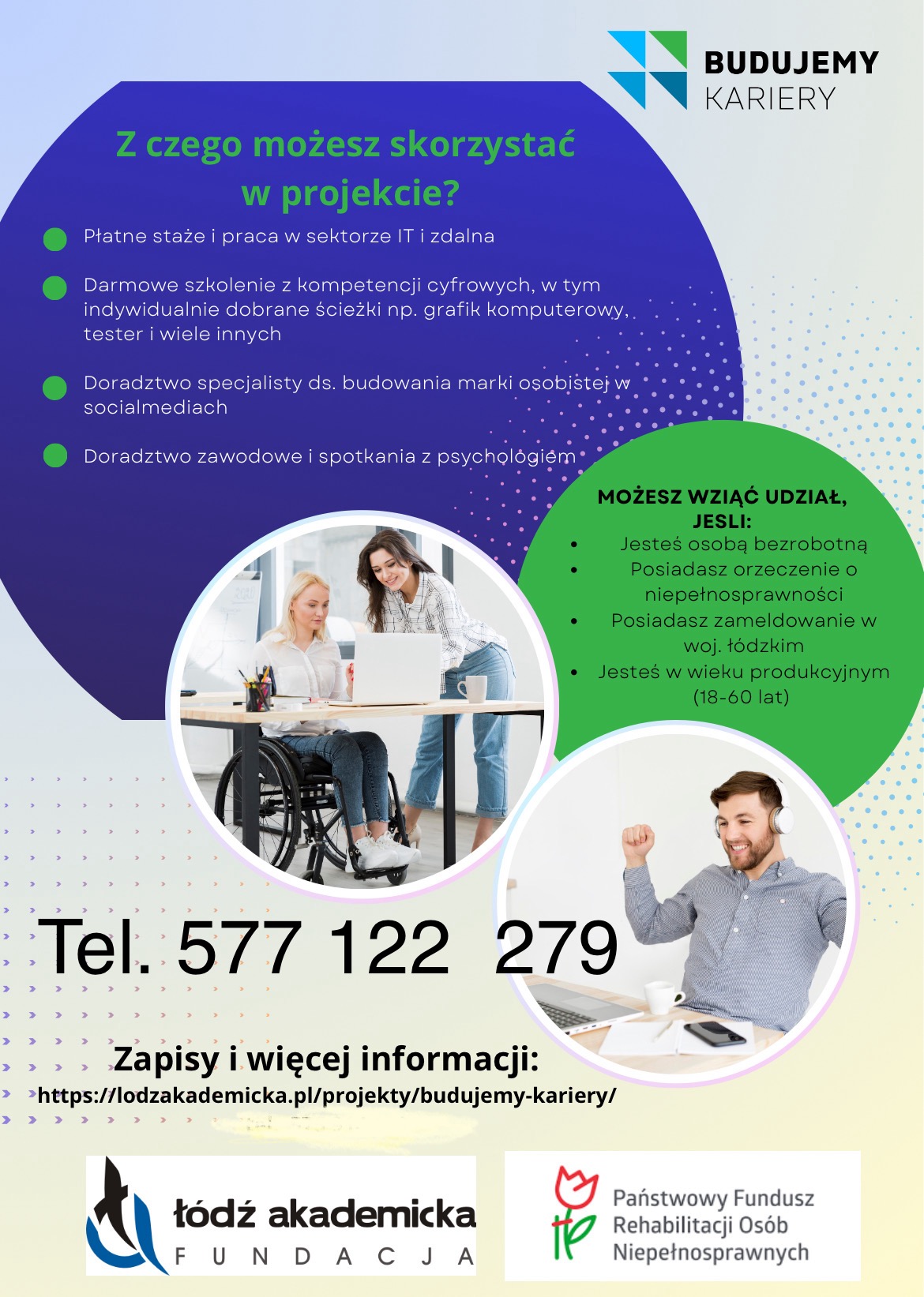 Plakat projektu Budujemy kariery