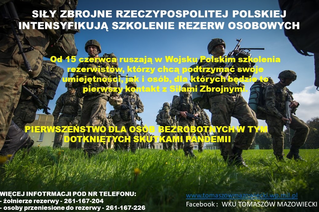 Ochotniczych ćwiczenia wojskowe dla osób bezrobotnych